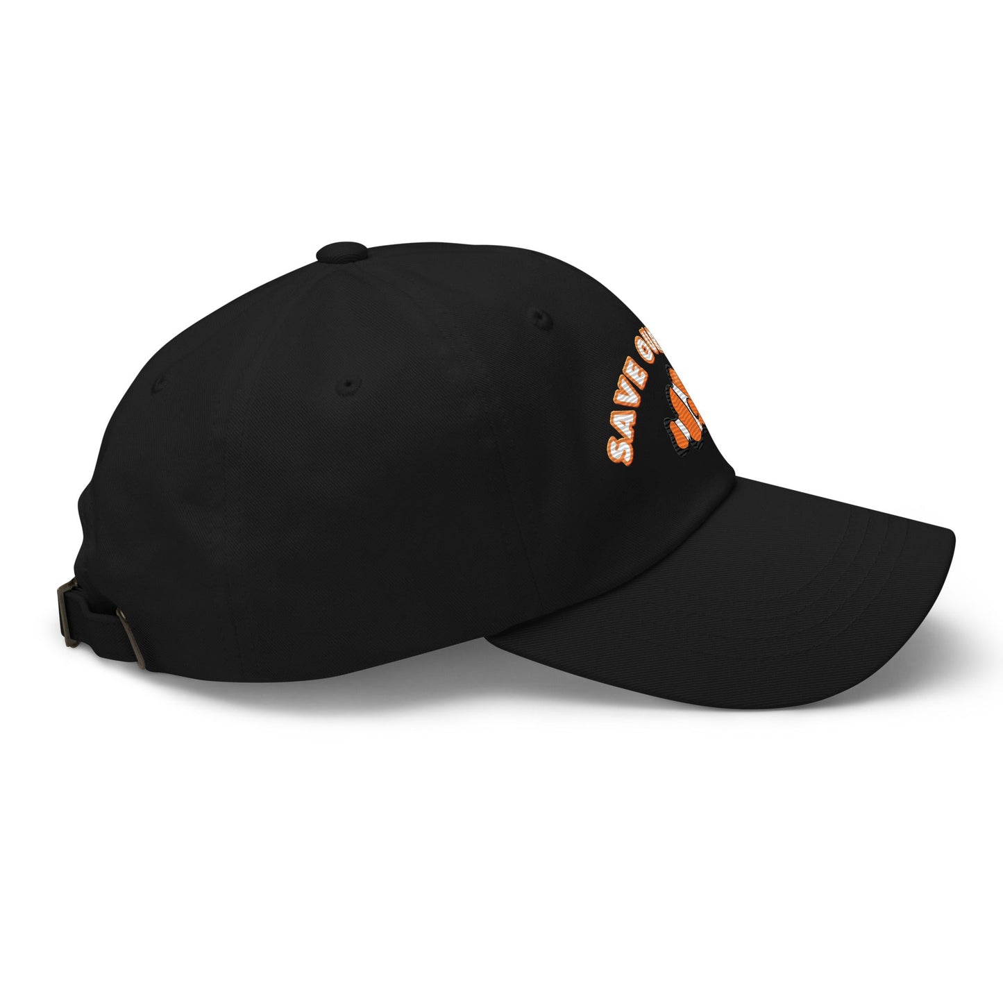 Save Our Seas Clownfish Dad hat: Pulls 4 pounds of ocean plastic! by Tropical Seas Clothing