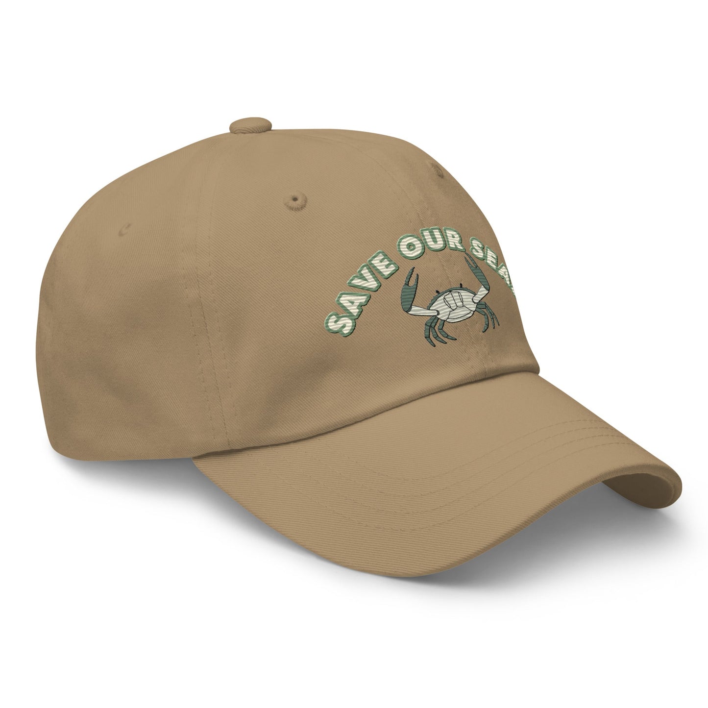 Save Our Seas Crab Dad hat: Pulls 4 pounds of ocean plastic! by Tropical Seas Clothing