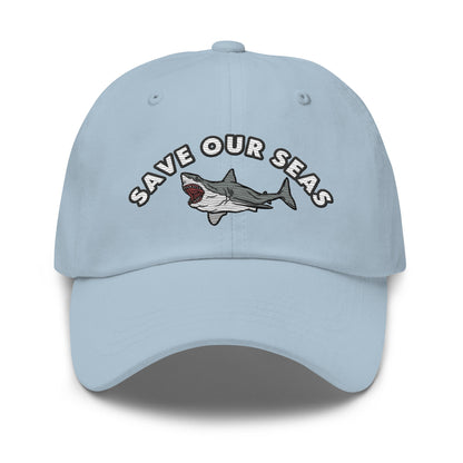 Save Our Seas Shark Dad hat: Pulls 4 pounds of ocean plastic! by Tropical Seas Clothing