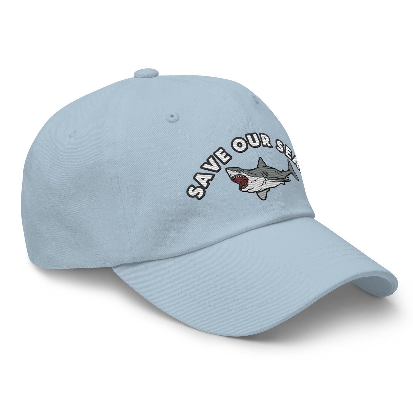 Save Our Seas Shark Dad hat: Pulls 4 pounds of ocean plastic! by Tropical Seas Clothing