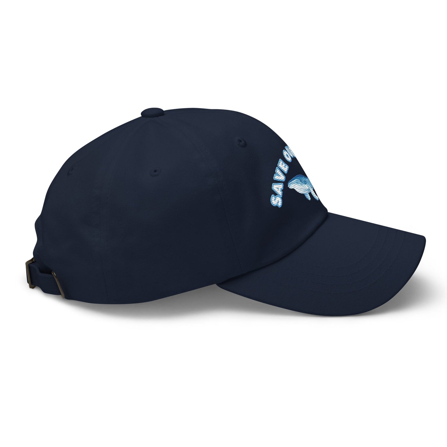 Save Our Seas Whale Dad hat: Pulls 4 pounds of ocean plastic! by Tropical Seas Clothing