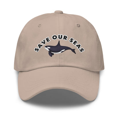 Save Our Seas Orca Dad hat: Pulls 4 pounds of ocean plastic! by Tropical Seas Clothing