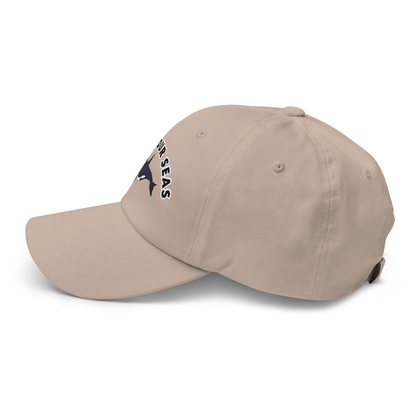 Save Our Seas Orca Dad hat: Pulls 4 pounds of ocean plastic! by Tropical Seas Clothing