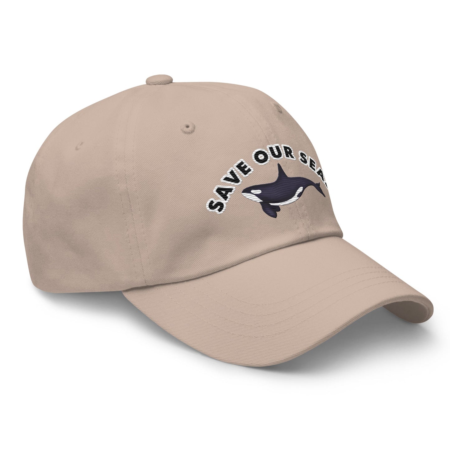 Save Our Seas Orca Dad hat: Pulls 4 pounds of ocean plastic! by Tropical Seas Clothing