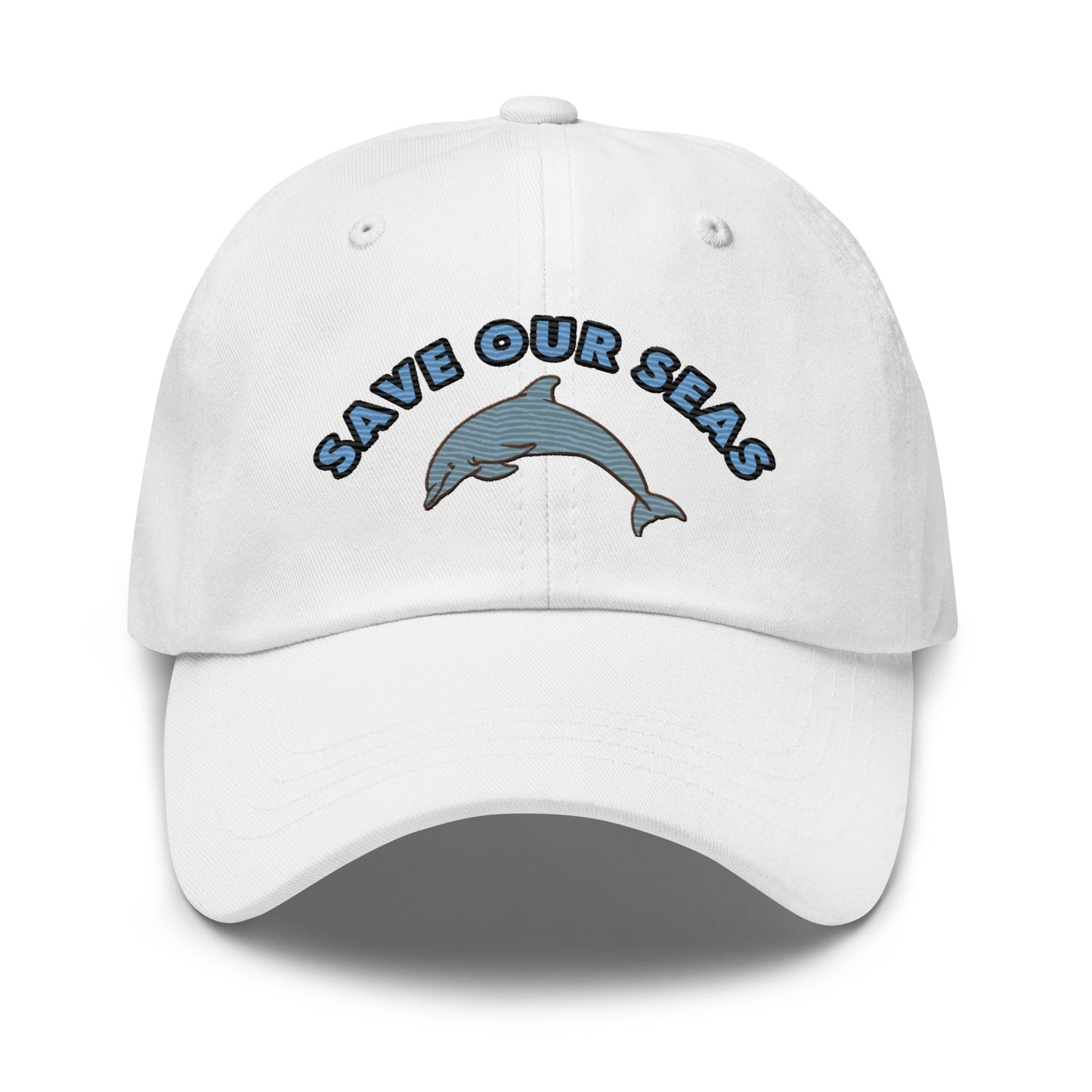 Save Our Seas Dolphin Dad hat: Pulls 4 pounds of ocean plastic! by Tropical Seas Clothing