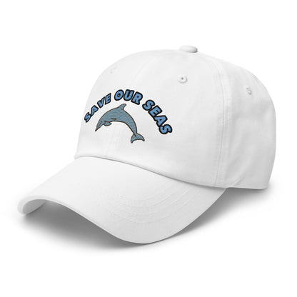 Save Our Seas Dolphin Dad hat: Pulls 4 pounds of ocean plastic! by Tropical Seas Clothing