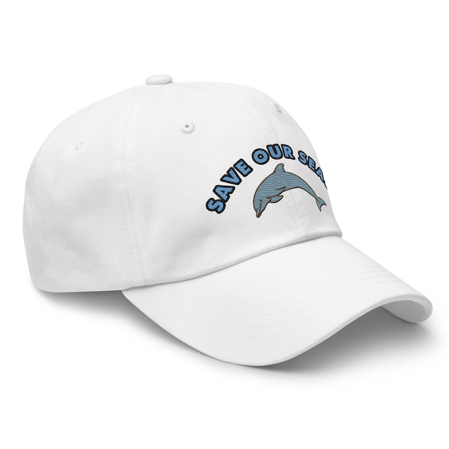 Save Our Seas Dolphin Dad hat: Pulls 4 pounds of ocean plastic! by Tropical Seas Clothing