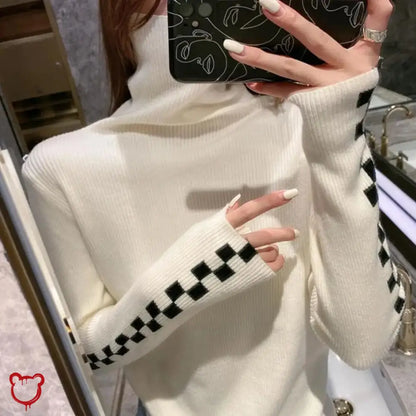 "Cozy Long-sleeve Turtleneck Sweater" by The Cursed Closet