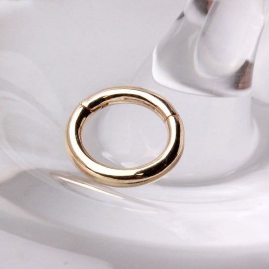 14Kt. Yellow Gold Seamless Clicker Ring - 10mm by Fashion Hut Jewelry