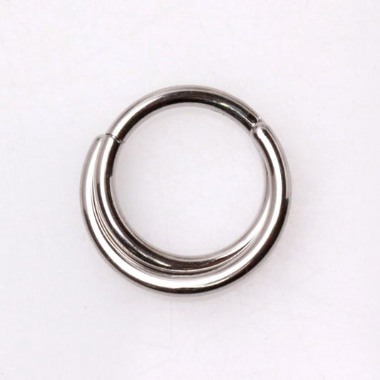 316L Stainless Steel Criss-Cross Hinged Clicker Ring by Fashion Hut Jewelry