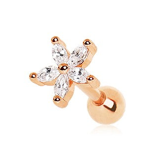 Rose Gold Dainty Flower Cartilage Earring by Fashion Hut Jewelry