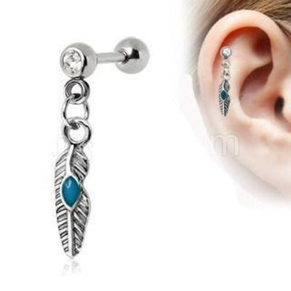 Tribal Feather Cartilage Earring by Fashion Hut Jewelry