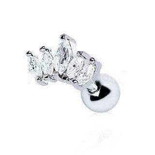 Royal Crystal Crown Cartilage Earring by Fashion Hut Jewelry