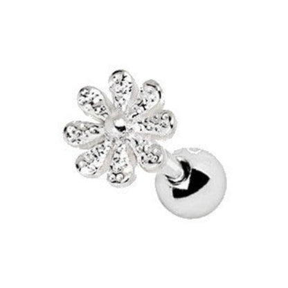 316L Stainless Steel Daisy Flower Cartilage Earring by Fashion Hut Jewelry