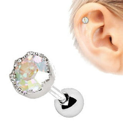 316L Stainless Steel Adorned Aurora Cartilage Earring by Fashion Hut Jewelry