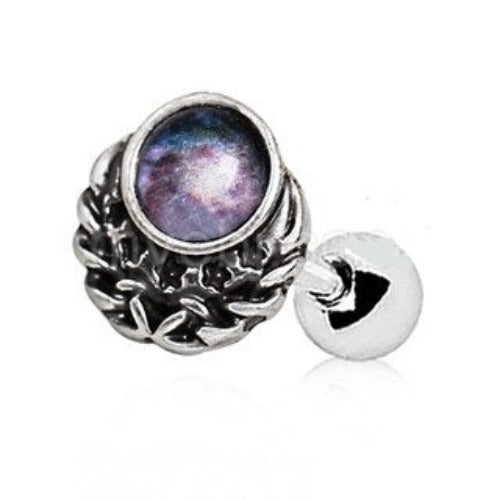 316L Stainless Steel Galaxy Charm Cartilage Earring by Fashion Hut Jewelry