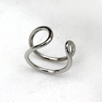 316L Stainless Steel Double Ring Fake Cartilage Ear Cuff by Fashion Hut Jewelry