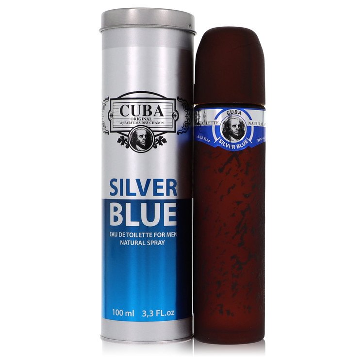 Cuba Silver Blue by Fragluxe Eau De Toilette Spray 3.3 oz for Men by Avera Group