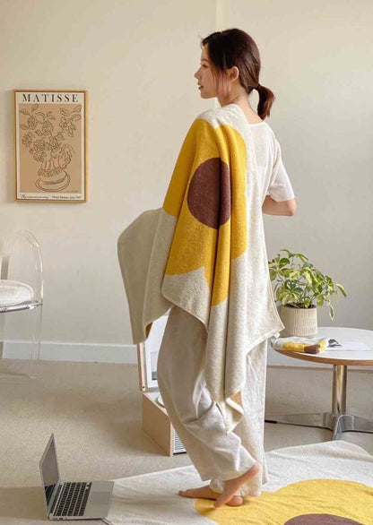 Cute Whimsical Sunflower Bath Towel - Ultra Soft & Absorbent Staple Cotton by INSPECIAL HOME