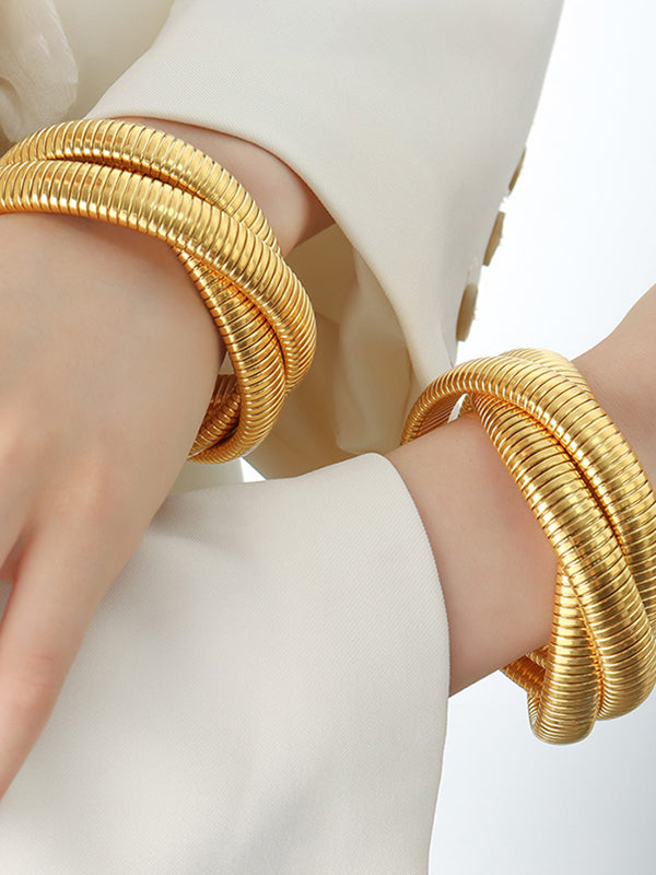 Pleated Solid Color Bracelet Accessories by migunica