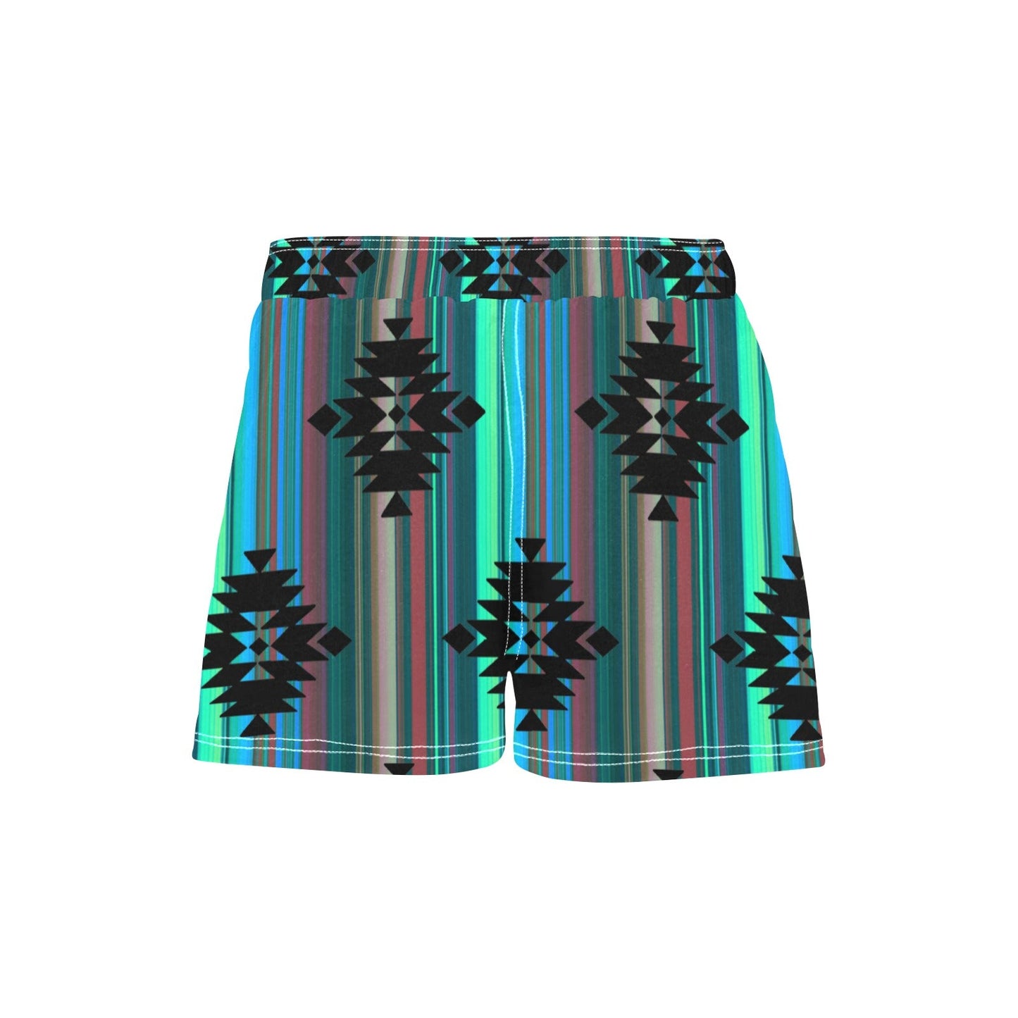 Women's Turquoise Aztec Beach Board Shorts by Baha Ranch Western Wear