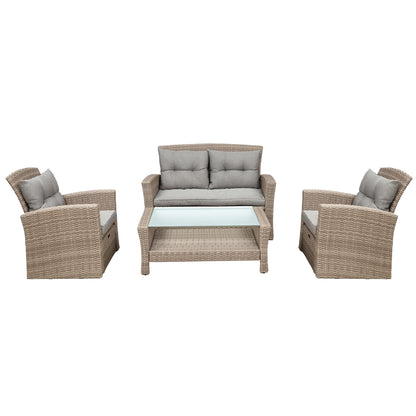 Set Of 4 Piece Outdoor Patio Furniture by Blak Hom