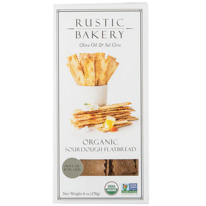 Rustic Bakery - 'Olive Oil & Sel Gris' Organic Sourdough Flatbread Crackers (6OZ) by The Epicurean Trader