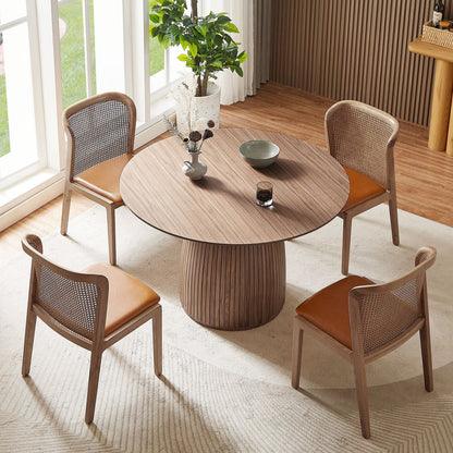 Walnut Wood Mid-Century Modern Dining Table by Blak Hom