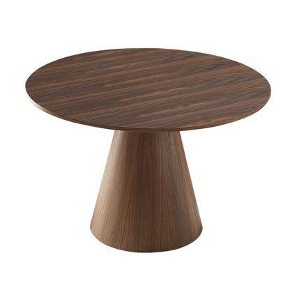 Round Modern Walnut Dining Table by Blak Hom