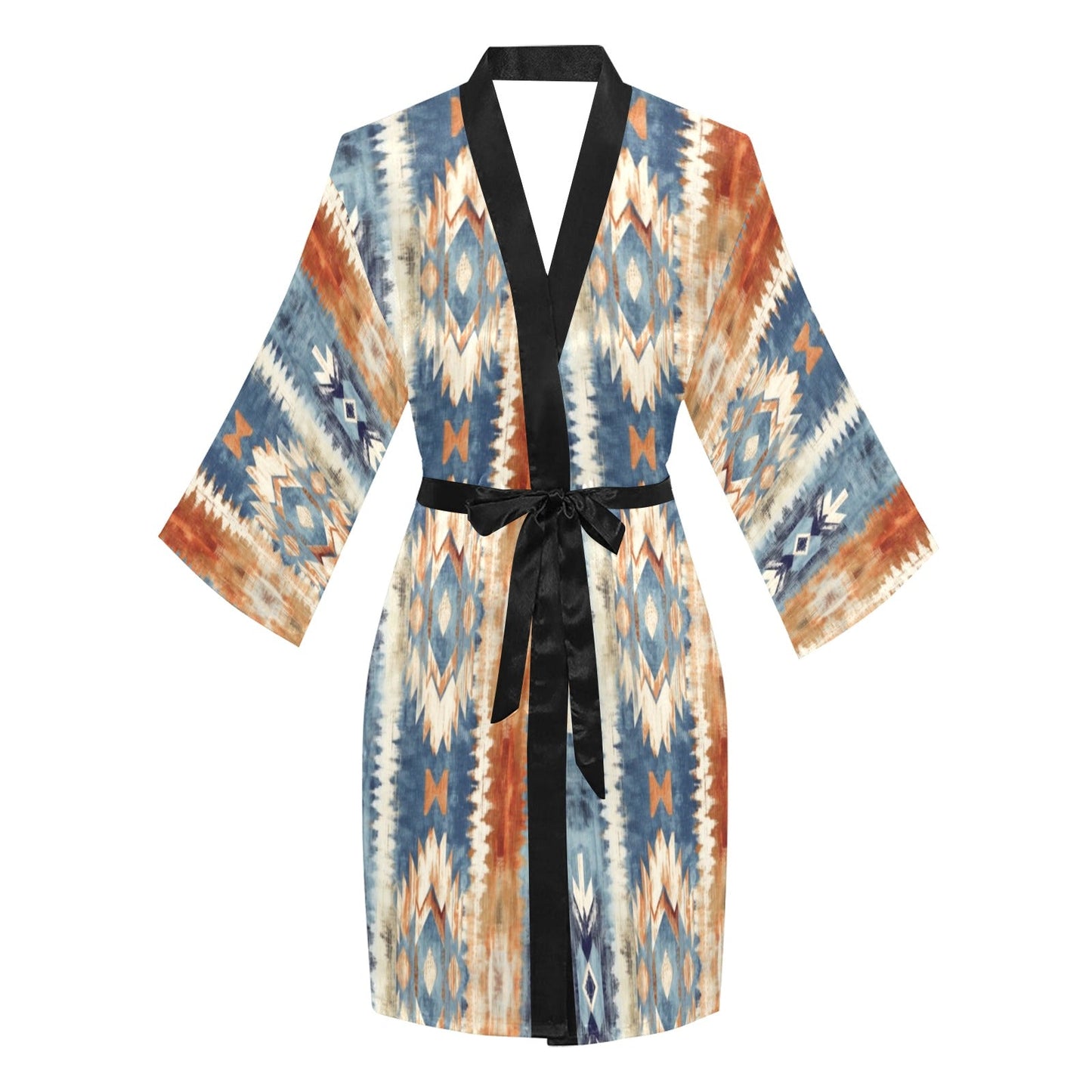 Blue Aztec Women's Lounge Kimono Robe by Baha Ranch Western Wear