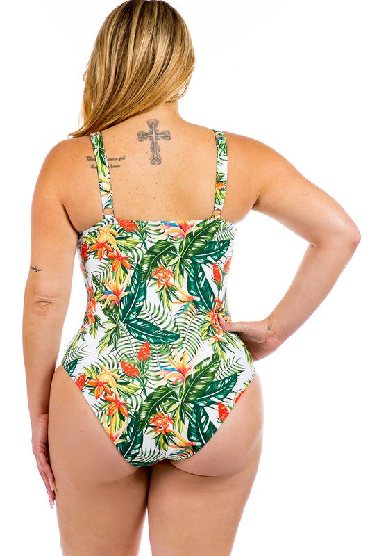 ONE-PIECE TROPICAL PRINT