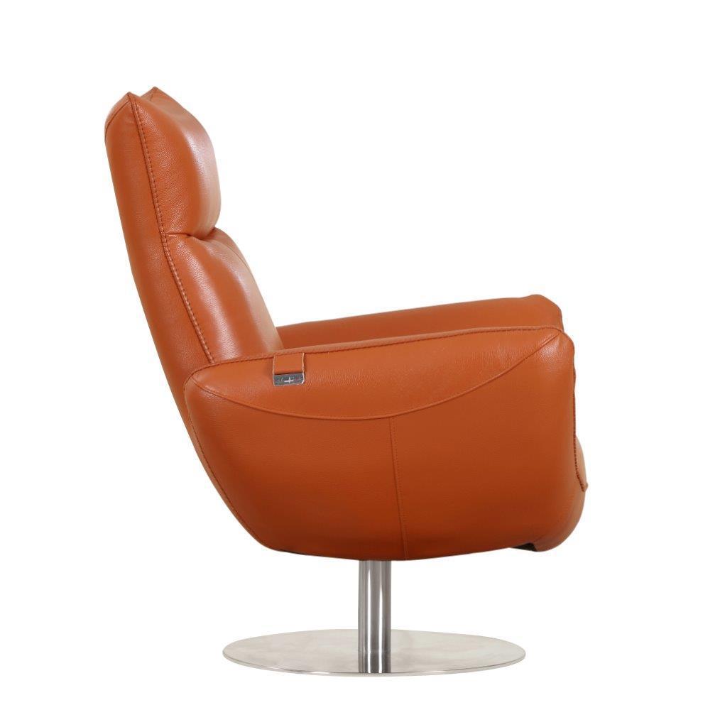 Modern Genuine Italian Leather Lounge Chair by Blak Hom