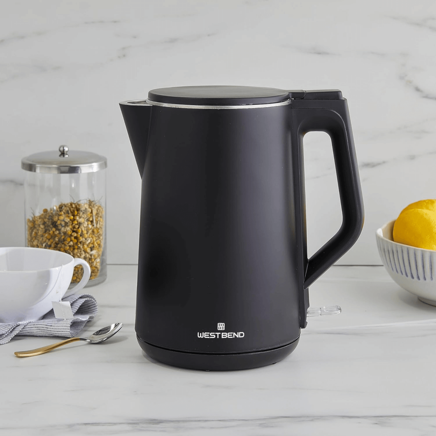 West Bend 1500W 1.5L Cordless Kettle with Stainless Interior by Jupiter Gear Home