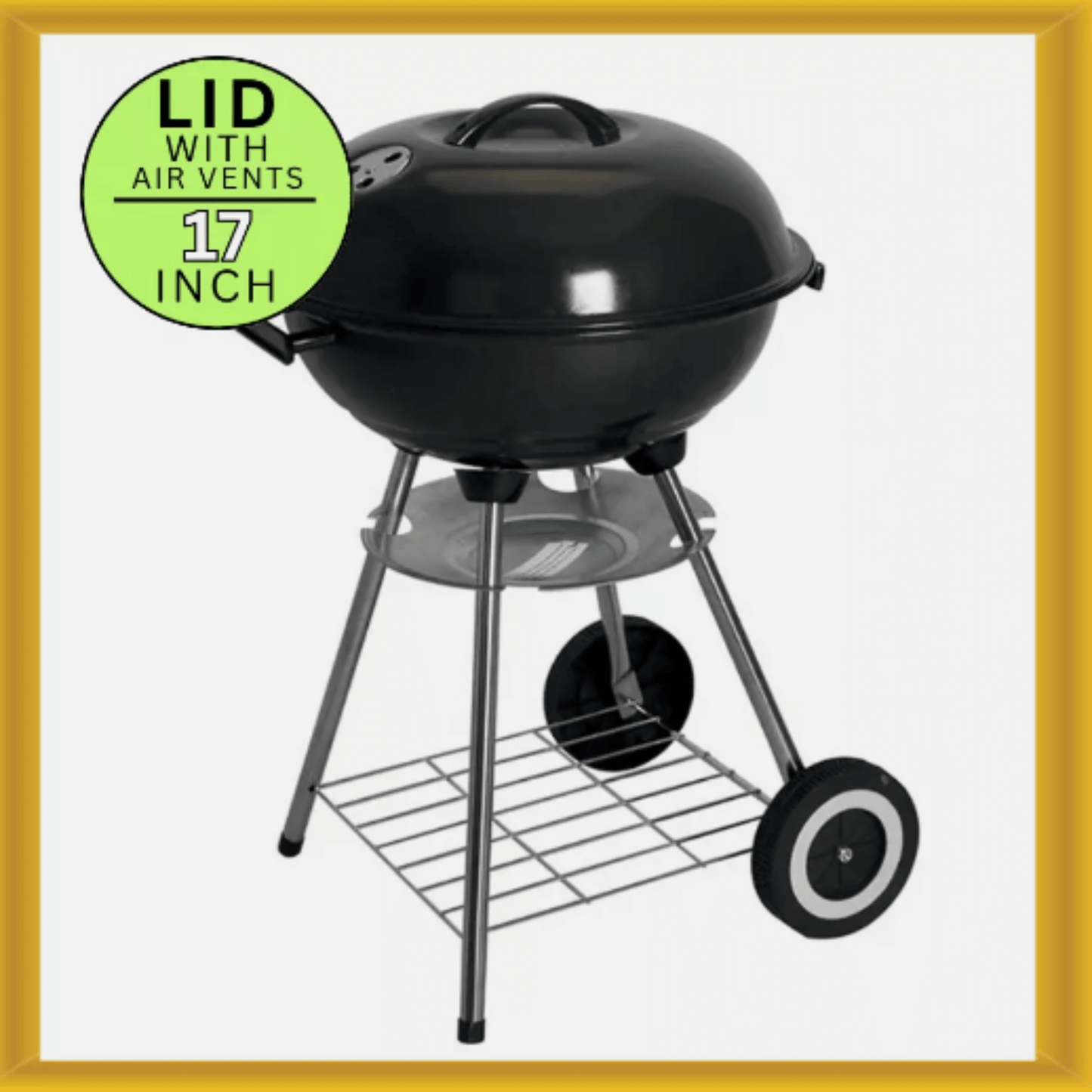 Better Chef 17" Portable Charcoal Barbecue Grill by Jupiter Gear Home