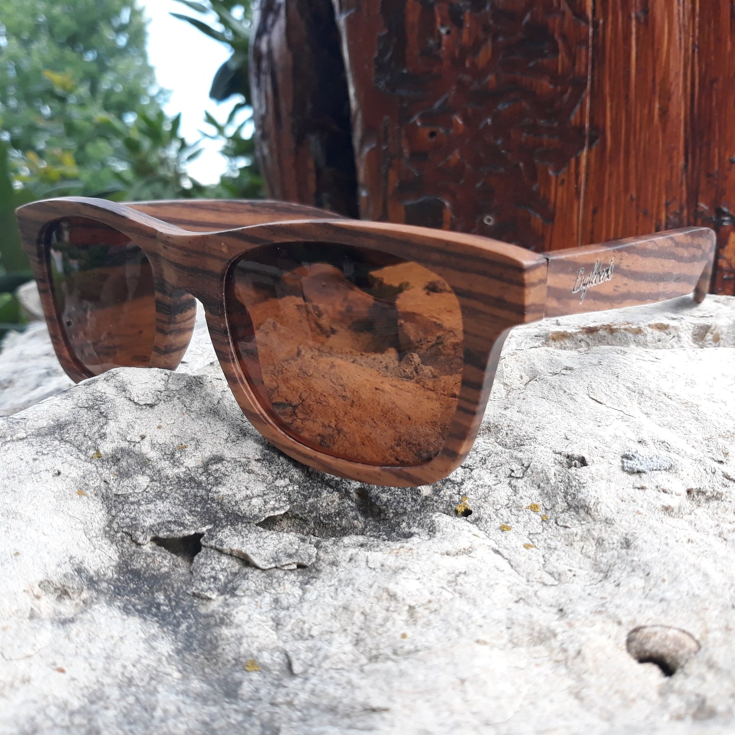 Zebrawood Full Frame Polarized Sunglasses by Balec Group