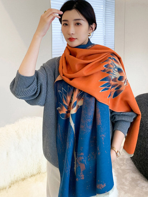 Vintage Floral Jacquard Shawl&Scarf by migunica