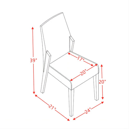 ACME Bernice Side Chair (Set-2), Fabric & Gray Oak (2Pc/1Ctn) 72292