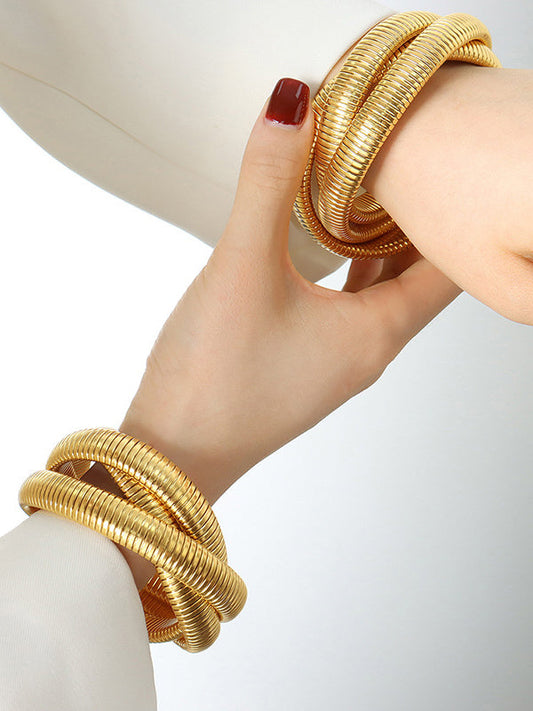 Pleated Solid Color Bracelet Accessories by migunica