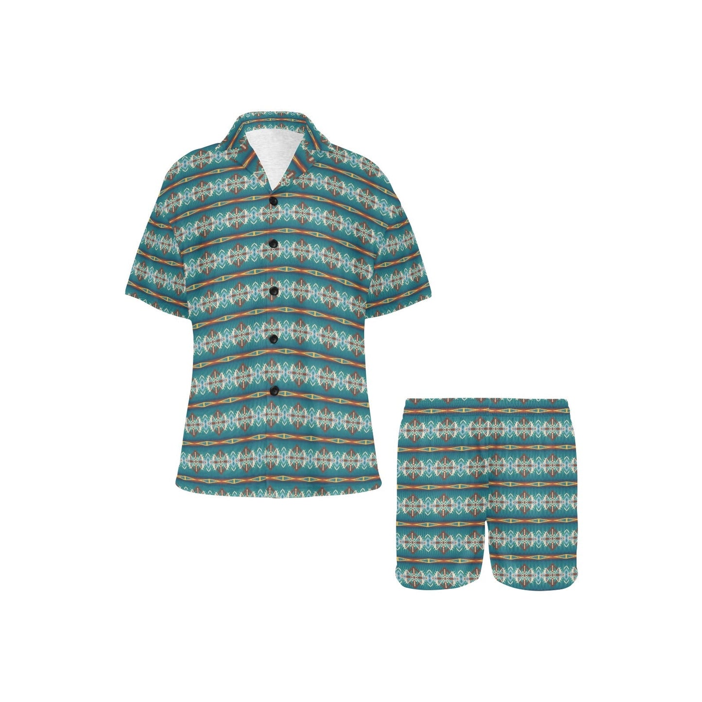 Teal Aztec Women's Western Pajama Set by Baha Ranch Western Wear