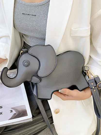 PU Elephant Shape Shoulder Bag Handbag by migunica