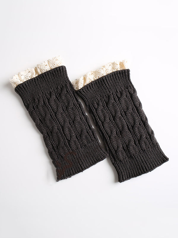 Original Creation Keep Warm Hollow Jacquard Leg Warmers Accessories by migunica