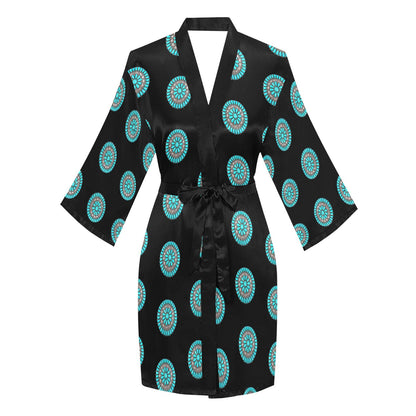 Turquoise Concho Women's Lounge Kimono Robe by Baha Ranch Western Wear