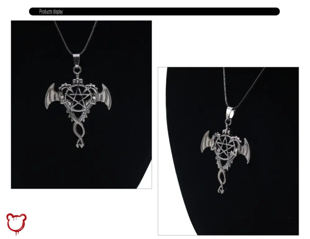 "Dragon Pentagram Pendant Necklace" by The Cursed Closet