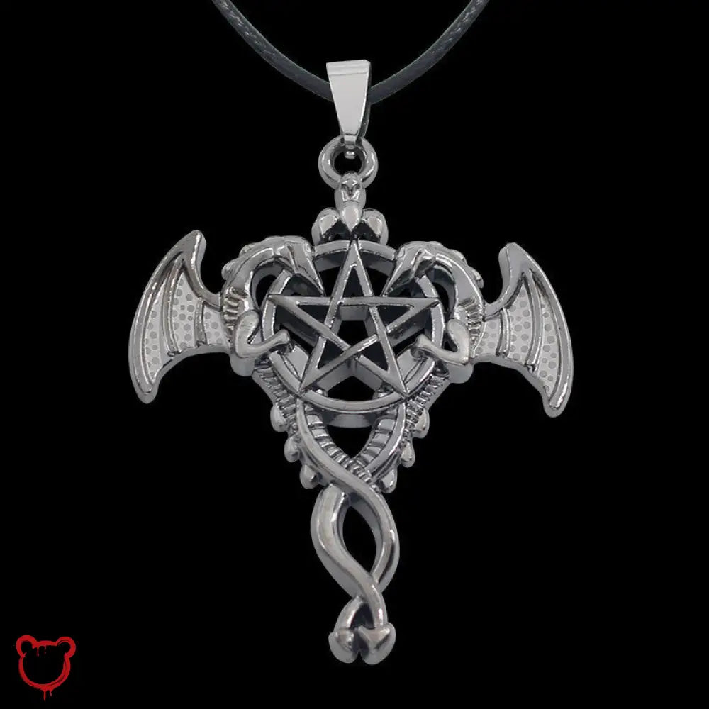 "Dragon Pentagram Pendant Necklace" by The Cursed Closet