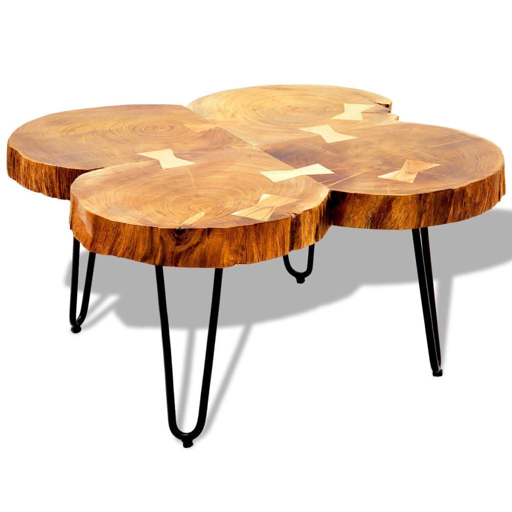 Trunks Solid Sheesham Wood Coffee Table 13.8" 4 by Blak Hom