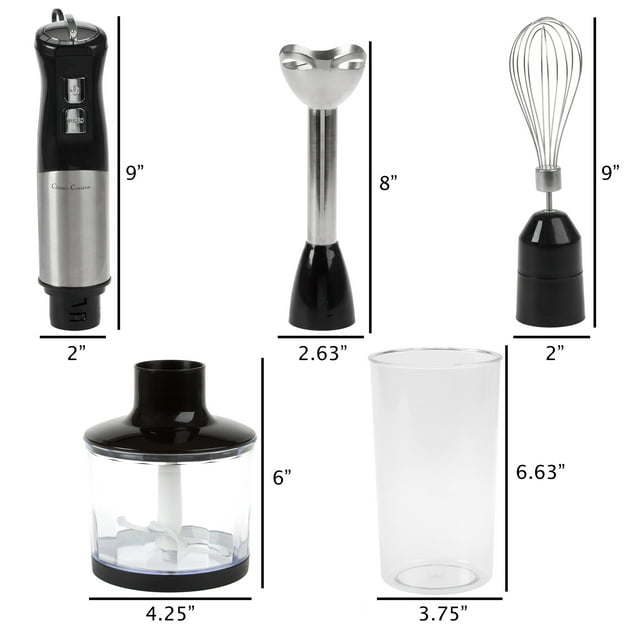 Immersion Blender 4-In-1 6 Speed Hand Mixer by Blak Hom