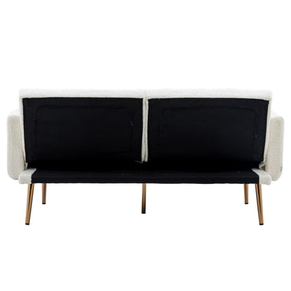 Velvet Accent loveseat sofa with metal feet by Blak Hom