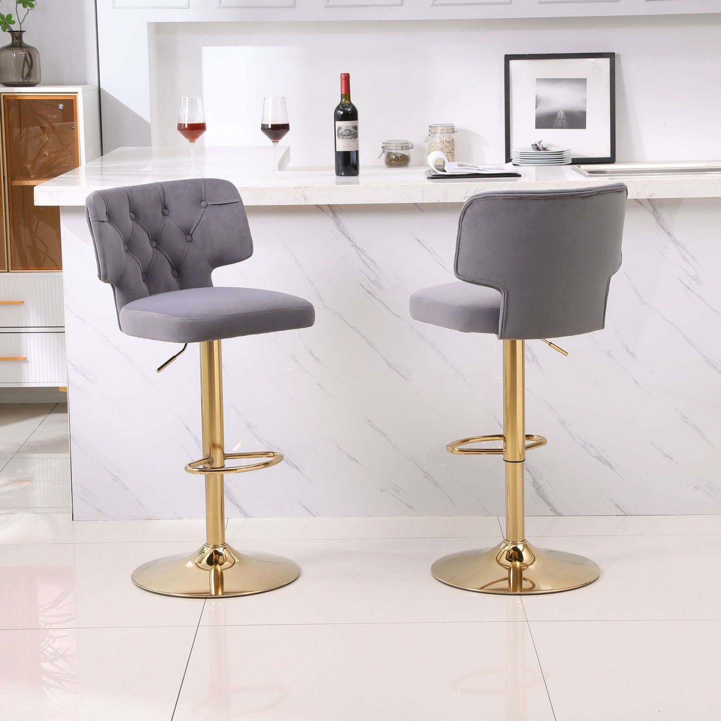 Modern Gray Barstools by Blak Hom