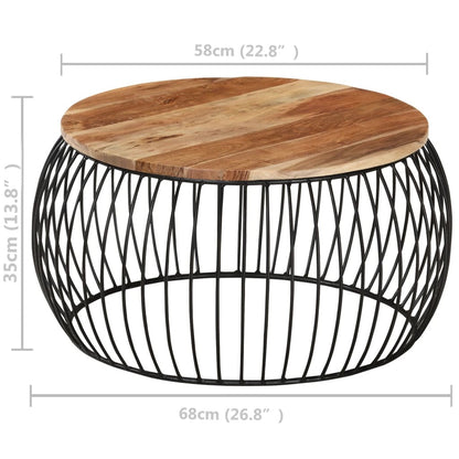 Solid Acacia Wood Coffee Table by Blak Hom