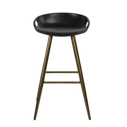 Set of 2 Black and Gold Counter Stool by Blak Hom